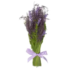 Northlight Lavender Artificial Springtime Bouquet, Purple and green 12"