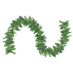 Northlight Mixed Two-Tone Pine Artificial Christmas Garland - 9' x 10" - Unlit Green