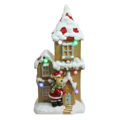 Northlight LED Lighted Musical House with Reindeer Christmas Decoration - 21.25" - Multicolor White
