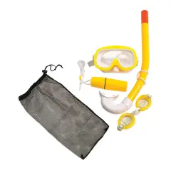 Swim Central Yellow Junior Combo Swimming Pool Snorkel Set