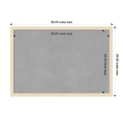 Woodgrain Stripe Wood Framed Magnetic Board Woodgrain Blonde
