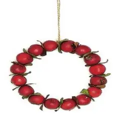 Select Artificials 4.5" Red Crab Apple Autumn Harvest Christmas Wreath Ornament