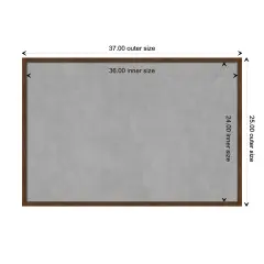 Carlisle Narrow Wood Framed Magnetic Board Carlisle Brown