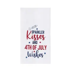 Sparkler Kisses And July 4th Wishes Kitchen Towel