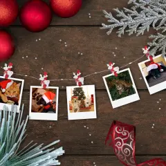 Northlight LED Mini Reindeer Christmas Fairy Light Clips - 5.25' Copper Wire - 10ct Red