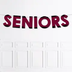 Big Dot of Happiness Maroon Senior Night - High School Sports and Graduation Party Decorations - Seniors - Outdoor Letter Banner