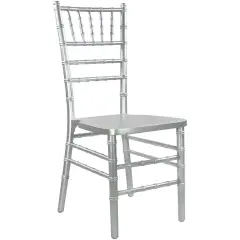 Emma and Oliver Wood Chiavari Chair Silver