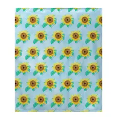 Betsy Drake Sunflower Tiled Throw Multicolor