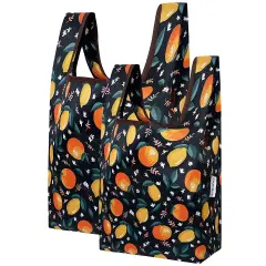 Wrapables JoliBag Collection Reusable Shopping Bag (Set of 2) Oranges & Lemons