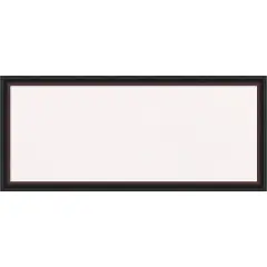 Salon Scoop Wood Framed Corkboard, White Cork Red Black
