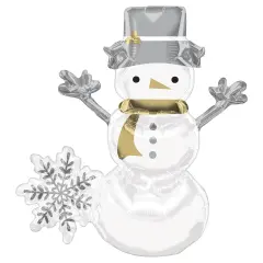 Snowman and Snowflake Air Filled Balloon, 1ct