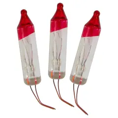 Northlight Flasher Mini Christmas Replacement Bulbs - 2.5 Volts - Clear - Pack of 3