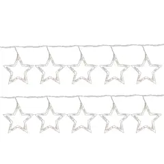 Northlight Twinkling Star Christmas Lights - Clear - 9' White Wire - 10ct