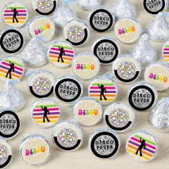 Big Dot of Happiness 70's Disco - 1970s Disco Fever Party Small Round Candy Stickers - Party Favor Labels - 324 Count
