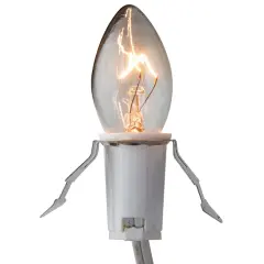 Northlight C7 Christmas Light Set - Clear - 8' White Wire - 3ct