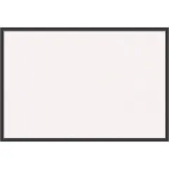 Stylish Black Narrow Wood Framed Corkboard, White Cork