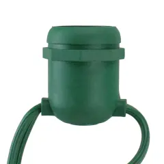 Vickerman Commercial E26 Wire Socket Set - 24" Spacing - 48' Green Wire