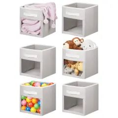 mDesign Fabric Baby Nursery Storage Cube with Front Window