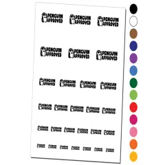 Penguin Approved Teacher Student School Temporary Tattoo Water Resistant Fake Body Art Set Collection Yellow