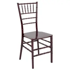 Emma and Oliver Resin Stacking Dining Chiavari Chair Mahogany