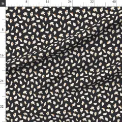 Various Fabrics by the Yard or Fat Quarter Little Ghost Trick Or Treat Small Scale Charcoal Black Pumpkins Custom Printed Fabric by Spoonflower