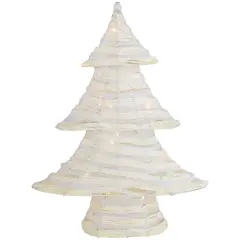 Northlight LED Lighted Glitter Christmas Tree - 18.5" - Cream - Warm White Lights Ivory