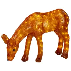 Northlight LED Lighted Commercial Grade Acrylic Reindeer Outdoor Christmas Decoration - 22" - Warm White Lights Brown