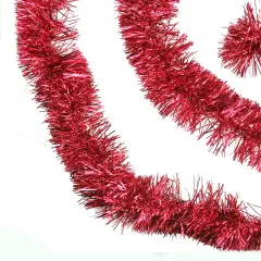 Northlight Commercial Christmas Foil Tinsel Garland - 50' x 4" - Red - Unlit