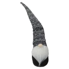 Northlight Geometric Pattern Gnome Christmas Decoration - 25" - Black and White