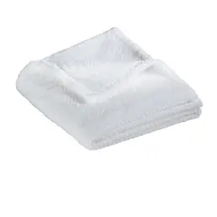 Lightweight Fuzzy Comfy Textured Flannel Blanket | RADYAN&reg; Marshmallow