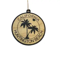 Ornament CUSTOM - Huntington Beach California BLACK