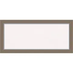 Eva Narrow Framed Corkboard, White Cork Brown