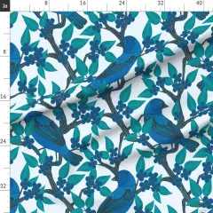 Various Fabrics by the Yard or Fat Quarter Birds Woods Tree Branches Nature Large Scale Songbird Custom Printed Fabric by Spoonflower