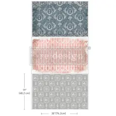 Prima Re-Design Decoupage Decor Tissue Paper 19.5"X30" 3/Pkg-Delicate Charm