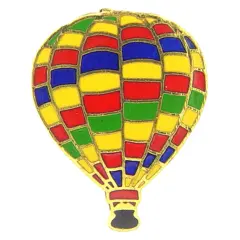Hot Air Balloon Pin Multicolor 1"