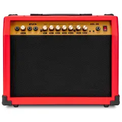 LyxPro Electric Guitar Amp, 40 Watt Portable Amplifier Red