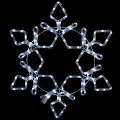 Northlight LED Rope Light Snowflake Commercial Christmas Decoration 5 ft White
