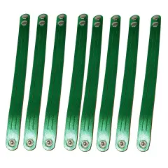 8 Pack Mystery Braid Leather Bracelet, Metallic Leather DIY Tricky Braid Bracelets Green