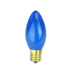 Sienna C9 Incandescent Opaque Ceramic Christmas Replacement Bulbs - Blue - Pack of 4