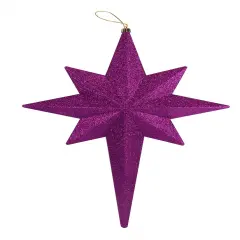 Christmas Central 20" Purple Passion Glittered Bethlehem Star Shatterproof Christmas Ornament