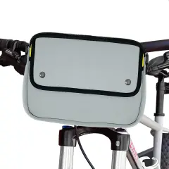 Wrapables Waterproof Bike Bag, Handlebar Cycling Storage Pouch for Tools and Accessories Gray / Yellow