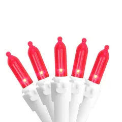Northlight LED Mini Christmas Light Set - Red - 16.25' White Wire - 50ct