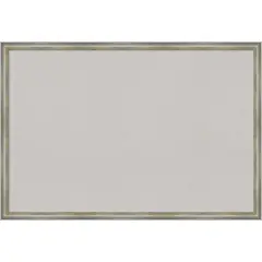 Salon Scoop Wood Framed Corkboard, Grey Cork Silver