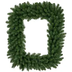 Northlight Buffalo Fir Rectangular Artificial Christmas Wreath - 36" - Unlit Green