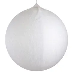 Northlight Inflatable Tinsel Commercial Christmas Ball Ornament Outdoor - 27.5" - White