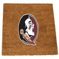 The Memory Company NCAA Florida State Seminoles Logo Rectangular Coir Door Mat 29.5" x 19.5" Brown