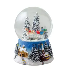 Northlight Winter Forest Sleigh Ride Musical Christmas Snow Globe - 5.75" Multi