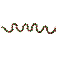 Northlight Jingle Bell Christmas Garland - 5' - Red, Green, Gold
