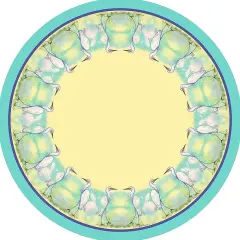 Betsy Drake Egret 58 Inch Round Table Cloth