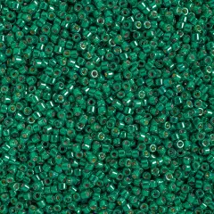 Miyuki Delica 5.2g Duracoat Galvanized Glass Beads, 11/0 Emerald Green DB2506